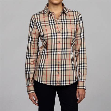 black burberry brit blouse|Burberry plaid shirt women's.